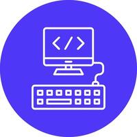 Web Programming Line Multi Circle Icon vector