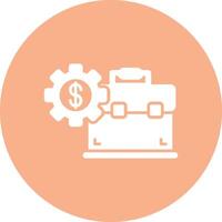 Investment Portfolio Glyph Multi Circle Icon vector