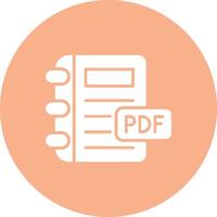 Pdf Glyph Multi Circle Icon vector