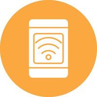 Mobile Connection Glyph Multi Circle Icon vector