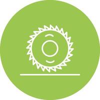 circular Sierra línea multi circulo icono vector