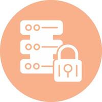 Secure Data Glyph Multi Circle Icon vector