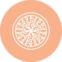 Pizza Line Multi Circle Icon vector