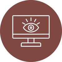 Monitoring Line Multi Circle Icon vector