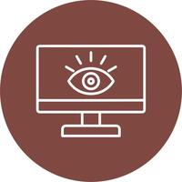 Monitoring Line Multi Circle Icon vector