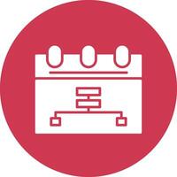Calendar Glyph Multi Circle Icon vector
