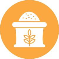 Wheat Sack Glyph Multi Circle Icon vector