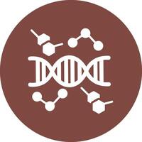 DNA Glyph Multi Circle Icon vector