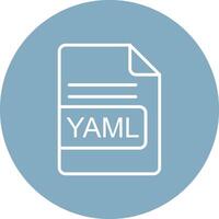 YAML File Format Line Multi Circle Icon vector