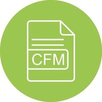 CFM File Format Line Multi Circle Icon vector