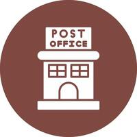 Post Office Glyph Multi Circle Icon vector