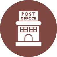 Post Office Glyph Multi Circle Icon vector
