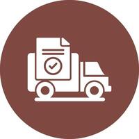 Proof Of Delivery Glyph Multi Circle Icon vector