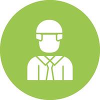 Employee Glyph Multi Circle Icon vector