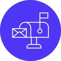 Mailbox Line Multi Circle Icon vector