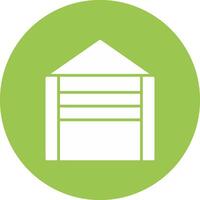Garage Glyph Multi Circle Icon vector