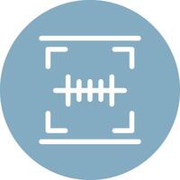 Barcode Scan Glyph Multi Circle Icon vector