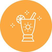 Cocktail Line Multi Circle Icon vector