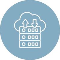 Data Flow Line Multi Circle Icon vector