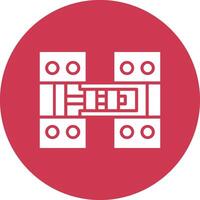 Hinge Glyph Multi Circle Icon vector