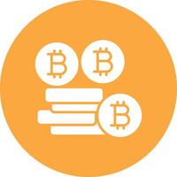 Bitcoins Bitcoins Glyph Multi Circle Icon vector