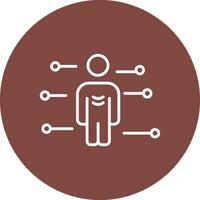 Anatomy Line Multi Circle Icon vector