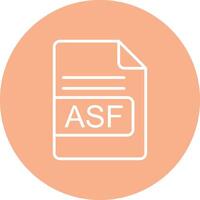 ASF File Format Line Multi Circle Icon vector