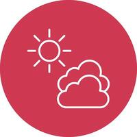 Clouds Line Multi Circle Icon vector