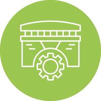 Bridge Line Multi Circle Icon vector