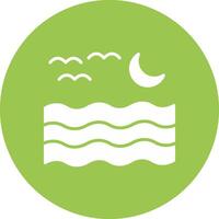 River Glyph Multi Circle Icon vector