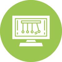 Newtons Cradle Glyph Multi Circle Icon vector