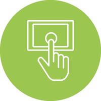 Tablet Line Multi Circle Icon vector