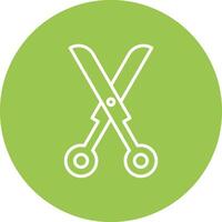 Scissors Line Multi Circle Icon vector