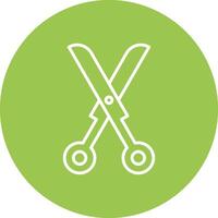 Scissors Line Multi Circle Icon vector