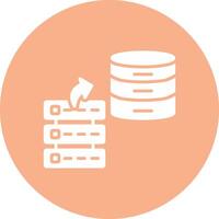 Data Stacks Glyph Multi Circle Icon vector