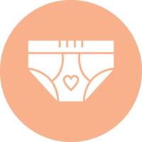 Underwear Glyph Multi Circle Icon vector