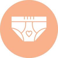 Underwear Glyph Multi Circle Icon vector