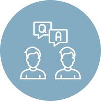 Question And Answer Line Multi Circle Icon vector