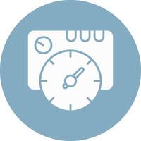 Thermostat Glyph Multi Circle Icon vector