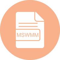 MSWMM File Format Glyph Multi Circle Icon vector