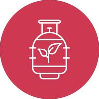 Bio Gas Line Multi Circle Icon vector