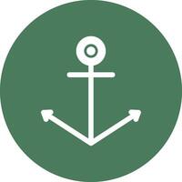 Anchor Glyph Multi Circle Icon vector