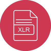 XLR File Format Line Multi Circle Icon vector