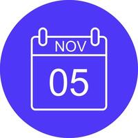 November Line Multi Circle Icon vector