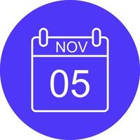 November Line Multi Circle Icon vector
