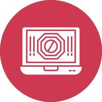 Ad Blocker Glyph Multi Circle Icon vector