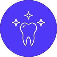 Healthy Tooth Line Multi Circle Icon vector