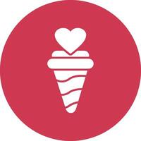Ice Cream Glyph Multi Circle Icon vector