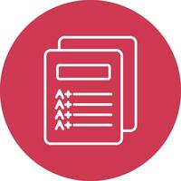 Report Card Line Multi Circle Icon vector