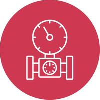 Pressure Gauge Line Multi Circle Icon vector